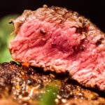 The flesh of an animal when it is used for food